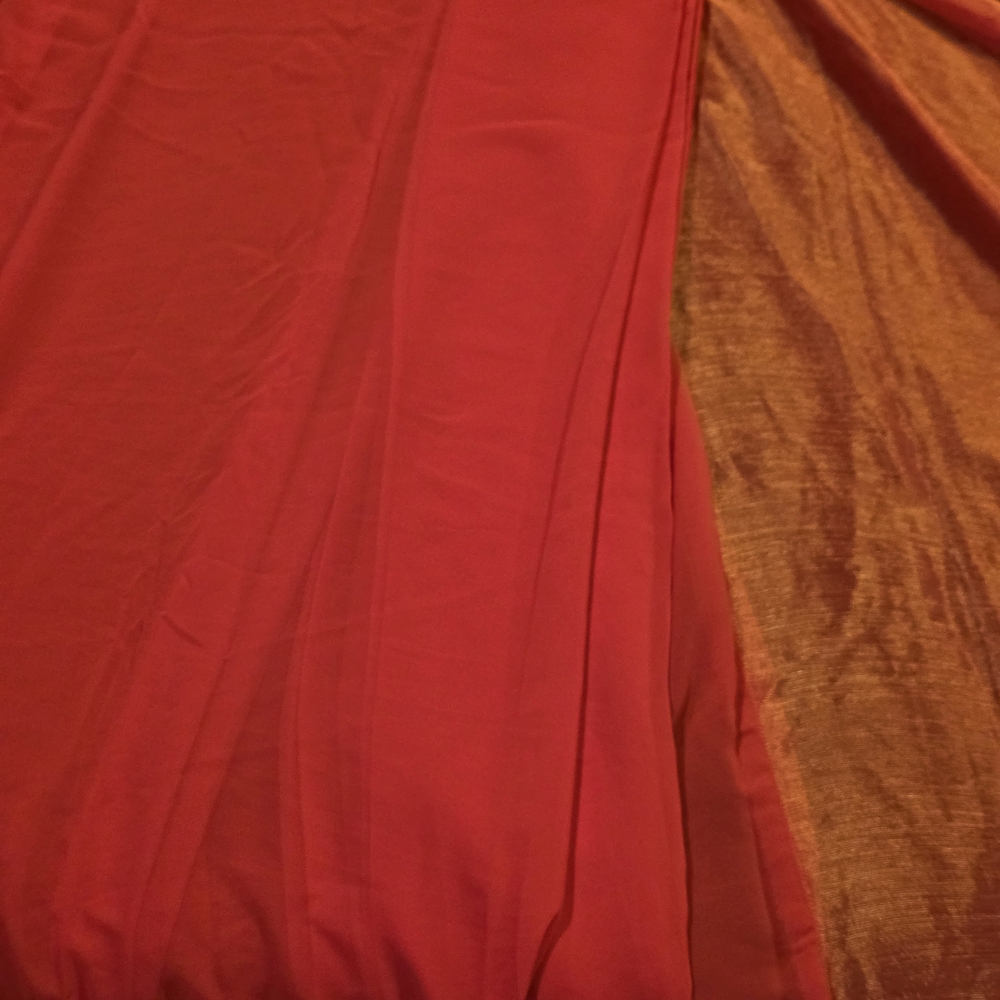 Ethnic Indian Wear Red and Brown Dress Ready To Wear Saree With Blouse